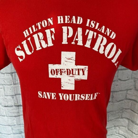 Hilton Head Island Surf patrol lifeguard short sleeve Crewneck t-shirt - Picture 2 of 7